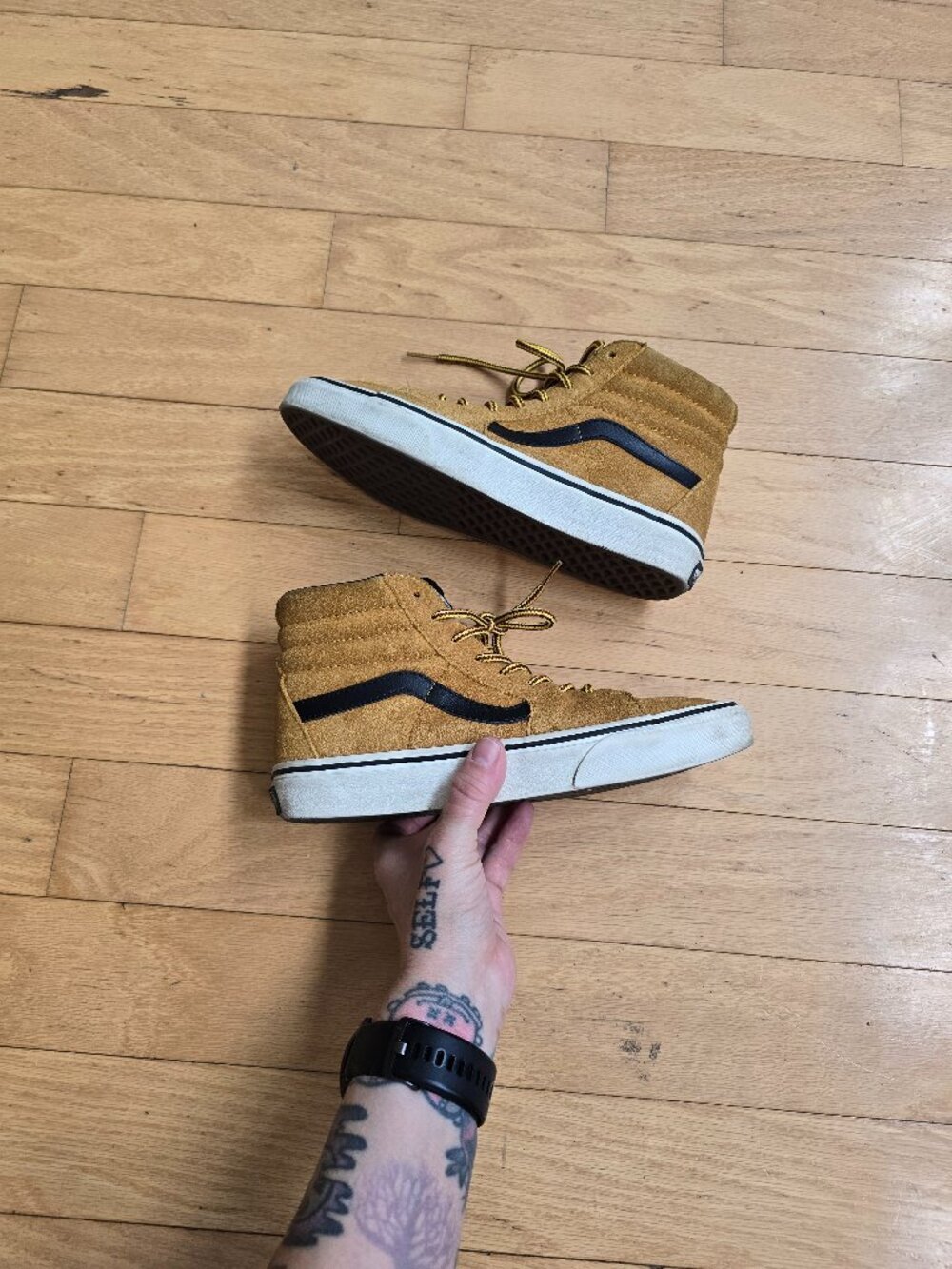 Vans | Old SK8-Hi whimsy golden yellow suede sneakers | WMS 7